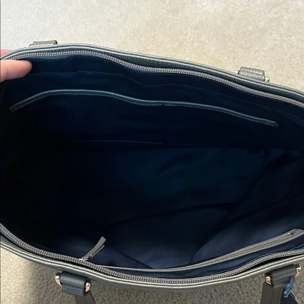 Cole Haan Gray Leather Tote - Picture 8 of 12